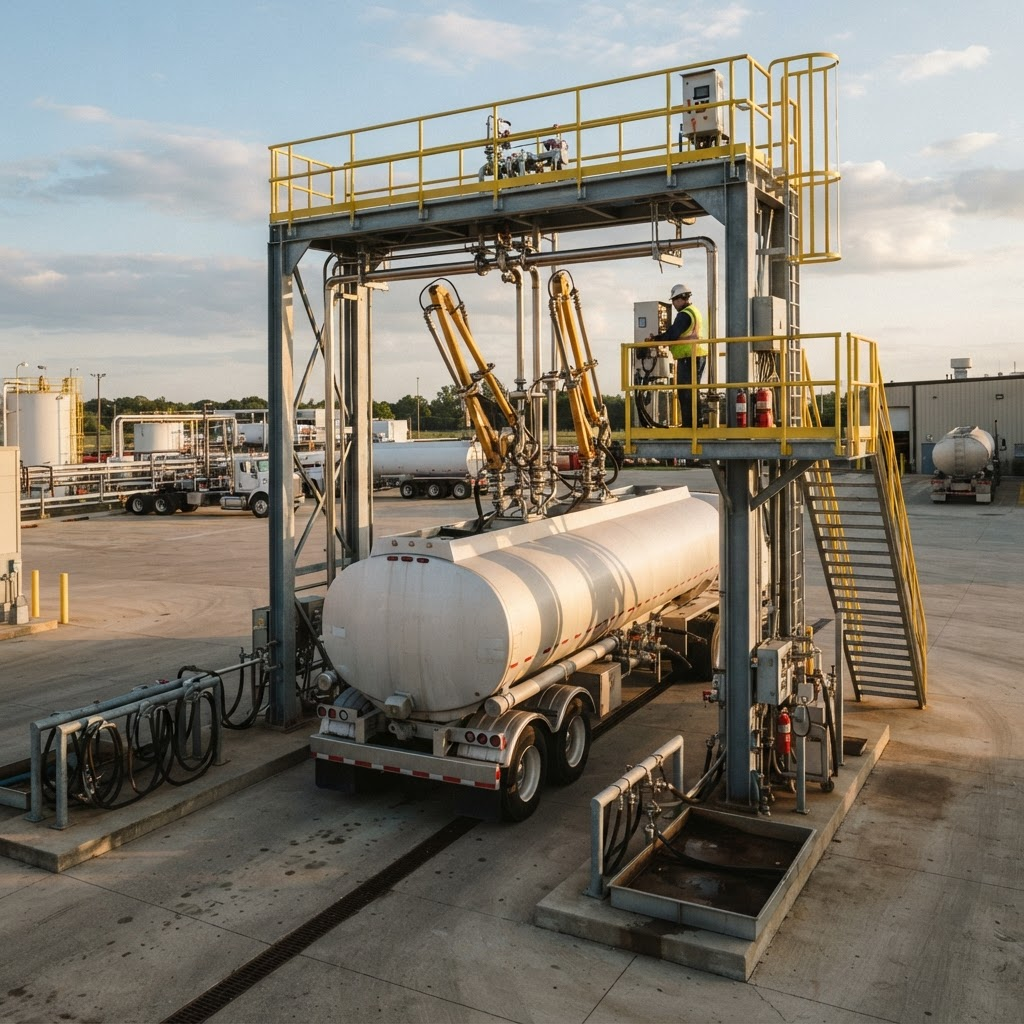 Tanker loading system for commercial fuel handling